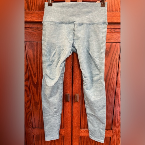 New, Alphalete Halo Leggings Vivid Blue XL Compression+ribbing High Waist - Picture 4 of 10